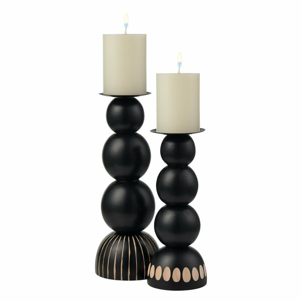 Elk Studio Dana Candleholder - Set of 2 Black S0057-11213/S2